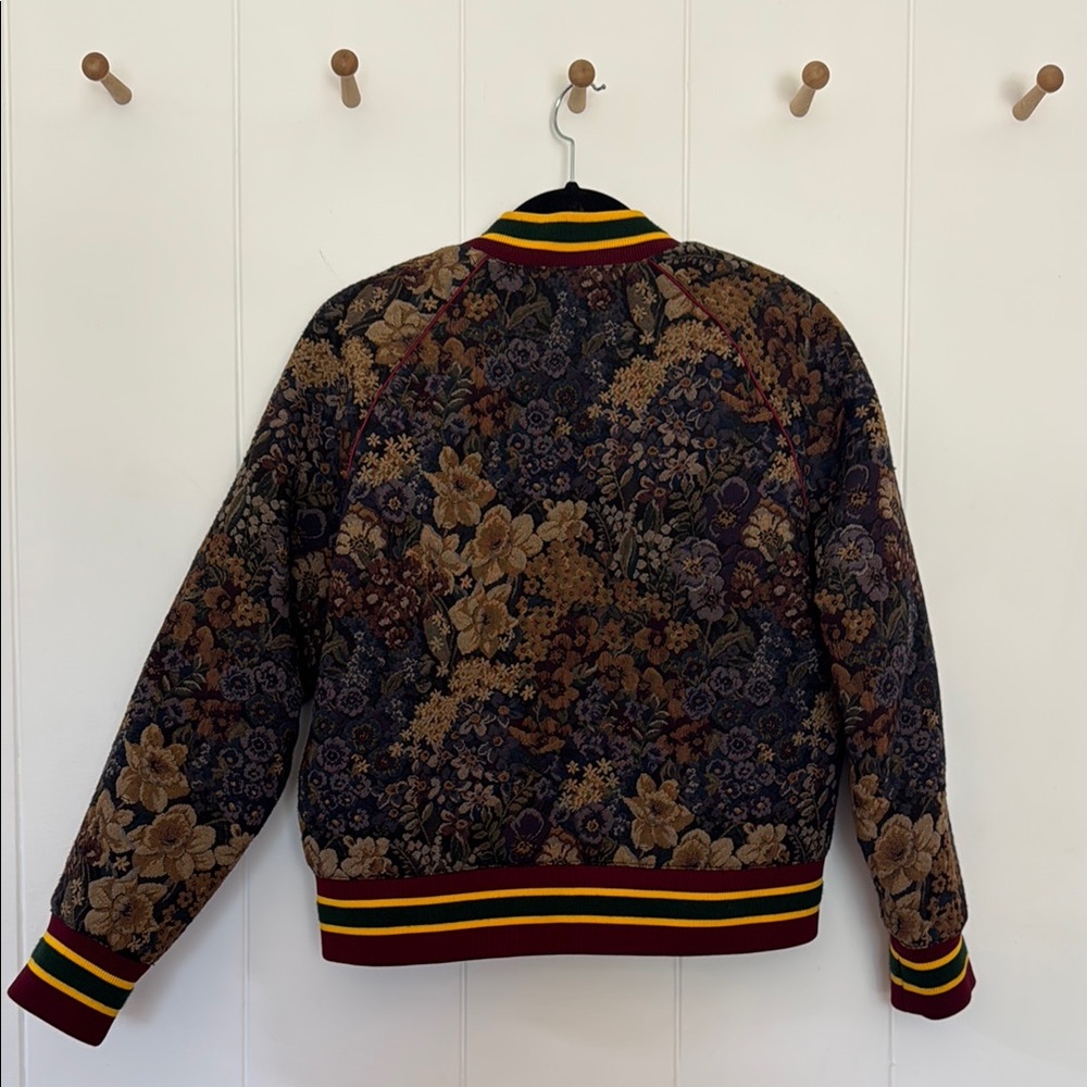 Floral Patterned Bomber Jacket - image 4